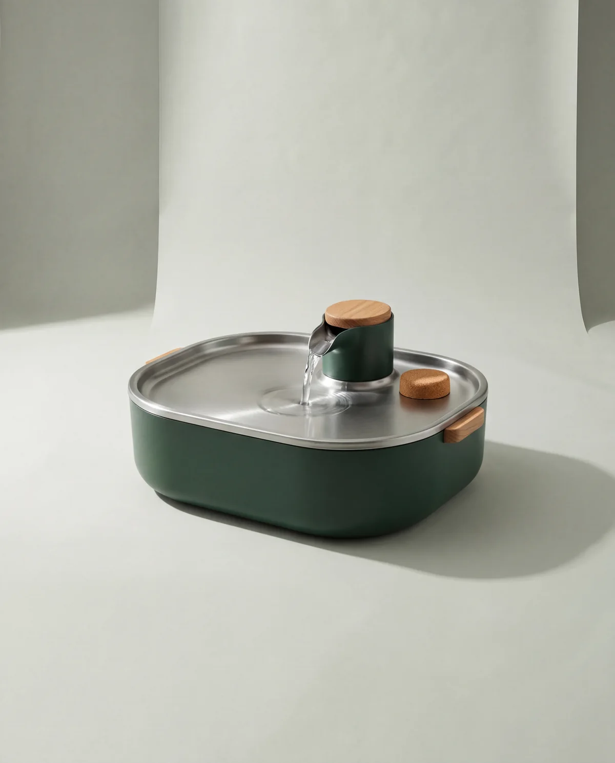 Stainless Steel Pet Water Fountain, About 3 L